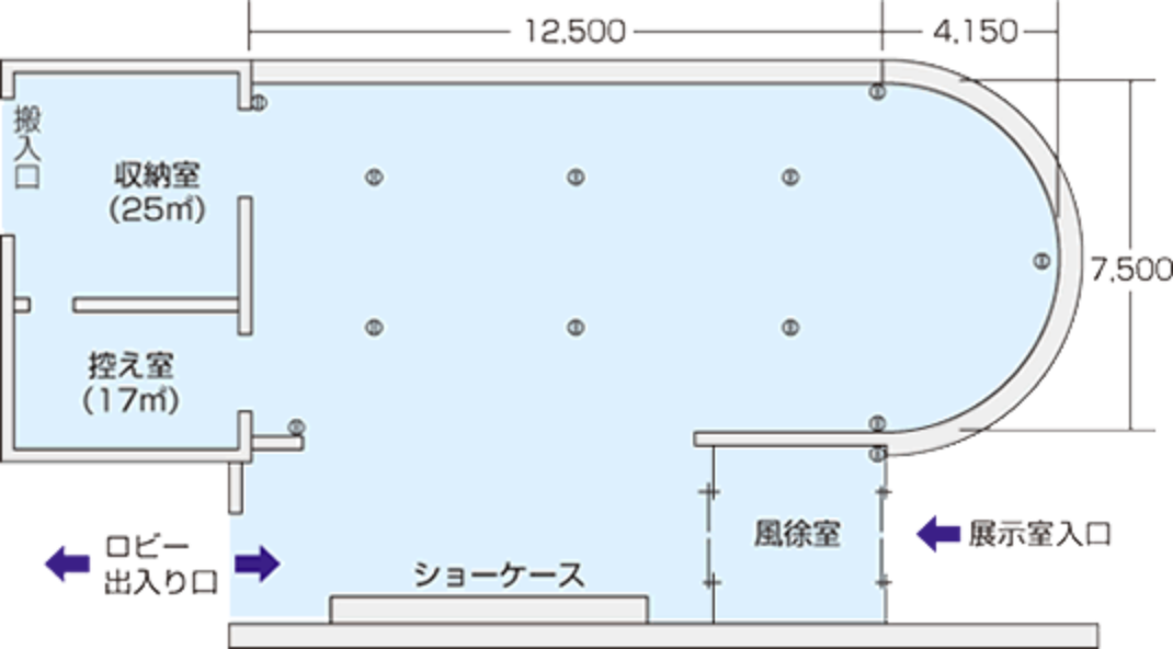 展示室の平面図